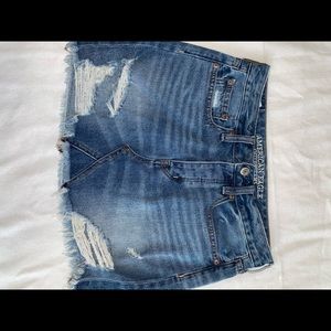 american eagle denim mini skirt